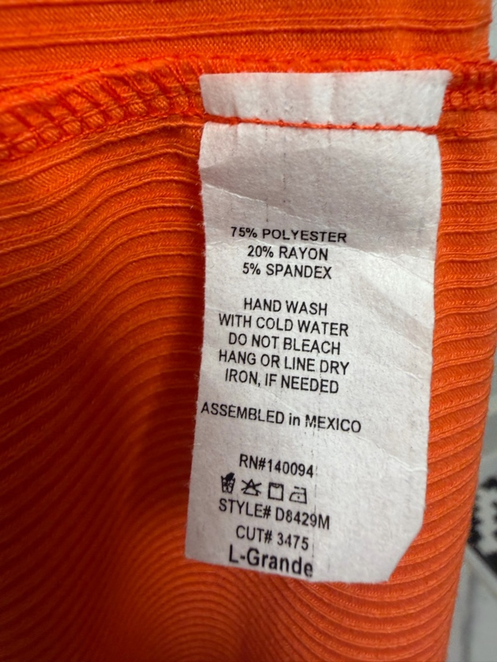 SEE YOU MONDAY LA One Shoulder Ribbed Side Slit Maxi Dress Orange Bodycon NWT L - Picture 10 of 10